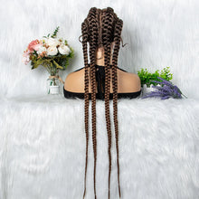 Load image into Gallery viewer, 32" Full Lace Four Braid Box Braids Wig | Kanekalon Synthetic Braided Wig for Black Women