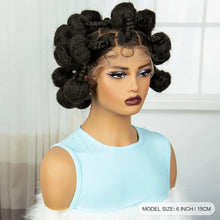 Load image into Gallery viewer, Handmade Bantu Knotless Braids Full Lace Wig | Short Synthetic Braided Wig with Baby Hair for Black Women