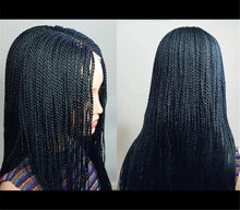 Load image into Gallery viewer, Senegalese Micro Twist Braided Wig | Bob Length | Light Passion Twist | Lace Front Wig | Black Women