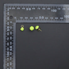 Load image into Gallery viewer, Gold Silver Tennis Ball Stud earrings, Sporty Tennis Ball Charms, Sku#A521