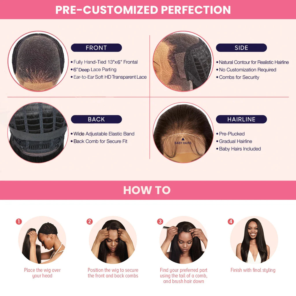 Outre Perfect Hairline Glueless Fully Hand-Tied 13X6 Lace Wig Atlas – Long Body Wave. Pre-Plucked, Natural Look
