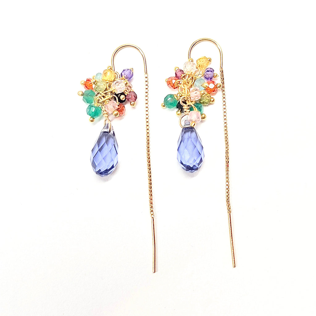 Crystal Droplet Festival Threader earrings