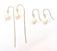 Load image into Gallery viewer, Single Pearl earrings