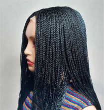 Load image into Gallery viewer, Senegalese Micro Twist Braided Wig | Bob Length | Light Passion Twist | Lace Front Wig | Black Women