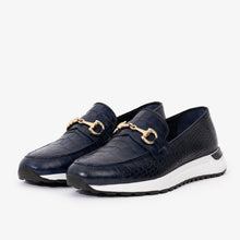 Load image into Gallery viewer, The Padova Navy Blue Leather Men Sneaker