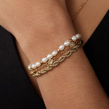 Load image into Gallery viewer, Crystal + Pearl Stranded™ Bracelet Set