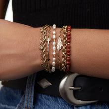 Load image into Gallery viewer, Crystal + Pearl Stranded™ Bracelet Set