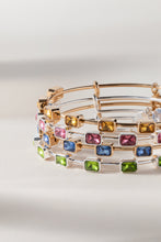 Load image into Gallery viewer, February Birthstone Emerald Cut Bangle