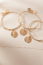 Load image into Gallery viewer, Initial B Pave Starburst Texture Bangle