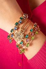 Load image into Gallery viewer, August Birthstone Emerald Cut Bangle