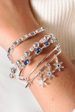 Load image into Gallery viewer, September Birthstone Emerald Cut Bangle