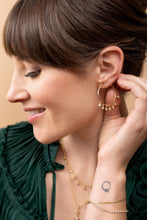 Load image into Gallery viewer, Princess Cut Crystal Hoop Earrings
