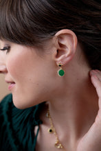 Load image into Gallery viewer, Malachite Drop Earrings