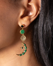Load image into Gallery viewer, Malachite Charm Earrings