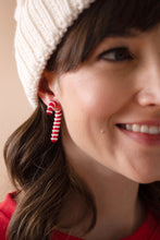 Load image into Gallery viewer, Candy Cane Front-Back Earrings