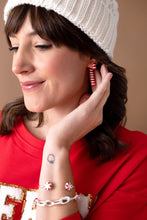 Load image into Gallery viewer, Candy Cane Front-Back Earrings