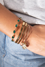 Load image into Gallery viewer, May Birthstone Emerald Cut Bangle
