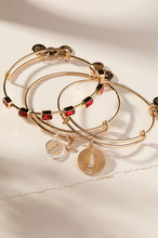 Load image into Gallery viewer, Initial J Pave Starburst Texture Bangle