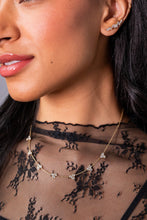 Load image into Gallery viewer, Triple Stone Crystal Inline Necklace