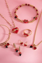Load image into Gallery viewer, Chocolate-Covered Strawberry Duo Charm Bangle