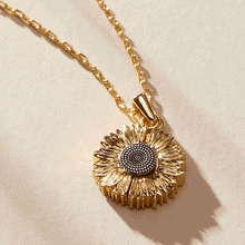 Load image into Gallery viewer, Sunflower 'Choose Happiness' Mantra Necklace