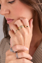 Load image into Gallery viewer, Evil Eye Stacking Ring Set of 3