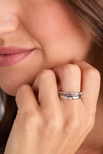 Load image into Gallery viewer, Baguette Stacking Ring Set of 3