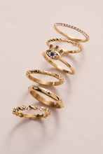 Load image into Gallery viewer, Evil Eye Stacking Ring Set of 3