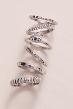 Load image into Gallery viewer, Evil Eye Stacking Ring Set of 3