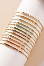 Load image into Gallery viewer, December Everyday Birthstone Pave Bolo Bracelet