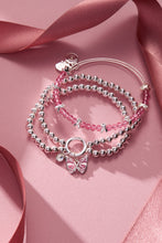 Load image into Gallery viewer, Breast Cancer Awareness Pink Ribbon Bangle