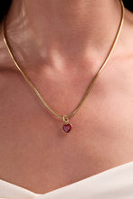 Load image into Gallery viewer, July 'Love' Heart Birthstone Charm