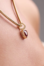 Load image into Gallery viewer, July 'Love' Heart Birthstone Charm