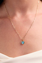 Load image into Gallery viewer, March 'Faith' Heart Birthstone Charm