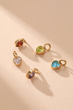 Load image into Gallery viewer, June 'Luck' Heart Birthstone Charm