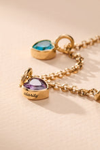 Load image into Gallery viewer, February 'Clarity' Heart Birthstone Charm