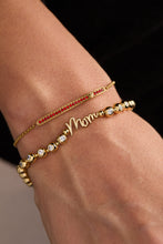 Load image into Gallery viewer, Mom Elongated Crystal Stretch Bracelet