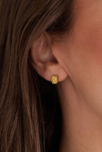 Load image into Gallery viewer, November Emerald-Cut Birthstone Stud Earrings