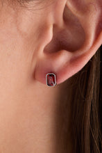 Load image into Gallery viewer, January Emerald-Cut Birthstone Stud