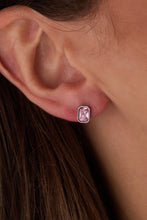 Load image into Gallery viewer, October Emerald-Cut Birthstone Stud Earrings
