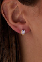 Load image into Gallery viewer, June Emerald-Cut Birthstone Stud Earrings