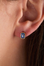 Load image into Gallery viewer, September Emerald-Cut Birthstone Stud Earrings