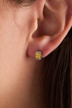 Load image into Gallery viewer, November Emerald-Cut Birthstone Stud Earrings