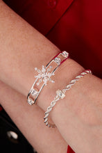 Load image into Gallery viewer, Crystal Snowflake Cuff Bracelet