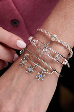 Load image into Gallery viewer, Crystal Snowflake Cuff Bracelet