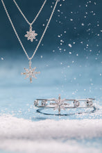 Load image into Gallery viewer, Crystal Snowflake Cuff Bracelet