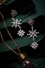 Load image into Gallery viewer, Crystal Snowflake Linear Earrings