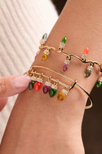 Load image into Gallery viewer, Christmas Light Bulb Charm Bangle