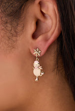 Load image into Gallery viewer, Winter Wonderland Snowman Drop Earrings