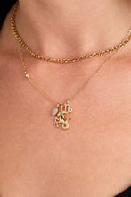 Load image into Gallery viewer, Capricorn Zodiac Charm Cluster Necklace